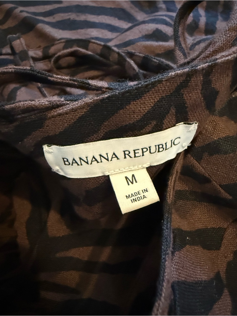 Banana Republic Brown and Black Zebra Print A-Line Skirt - Picture 6 of 7